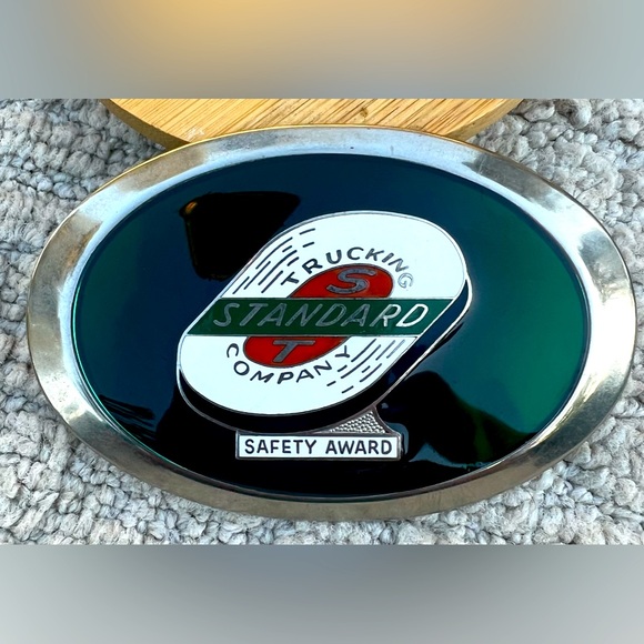 Vintage Standard Trucking Company ST Belt Buckle
